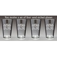 thumbnail image 2 of Keenan Irish Coat of Arms Lions Pint Glasses (Sand Etched), 2 of 2