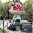 thumbnail image 6 of Solar Powered Garden Gnome Statue Whimsical Fairy House Big Mushroom Light for Yard Outside Santa Decor New Year Gifts for Mom, 6 of 8