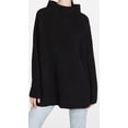 thumbnail image 2 of Free People Womens Ottoman Slouchy Tunic Sweater, Black, Large, 2 of 6