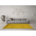 thumbnail image 3 of Ahgly Company Indoor Round Oriental Yellow Industrial Area Rugs, 6' Round, 3 of 4