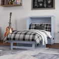 thumbnail image 3 of AFI Northfield Twin-XL Wood Murphy Bed Chest with Mattress, Drawer & Charger, Driftwood, 3 of 21