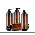 thumbnail image 1 of 4 PCS Plastic Lotion Dispenser Pump Bottles PET Lotion Shampoo Shower Gel Hand Cream 500ML Transparent Brown, 1 of 4