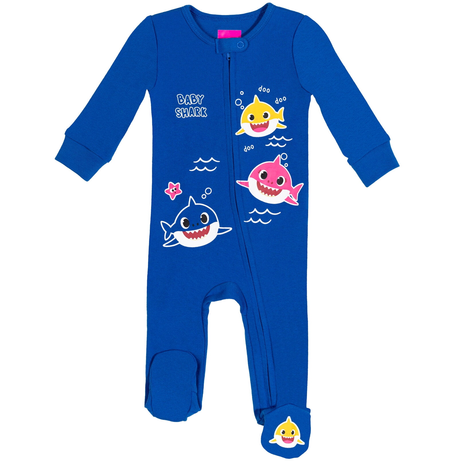 Pinkfong Baby Shark Newborn Baby Boys 2 Pack Zip Up Sleep N' Plays Newborn to Infant