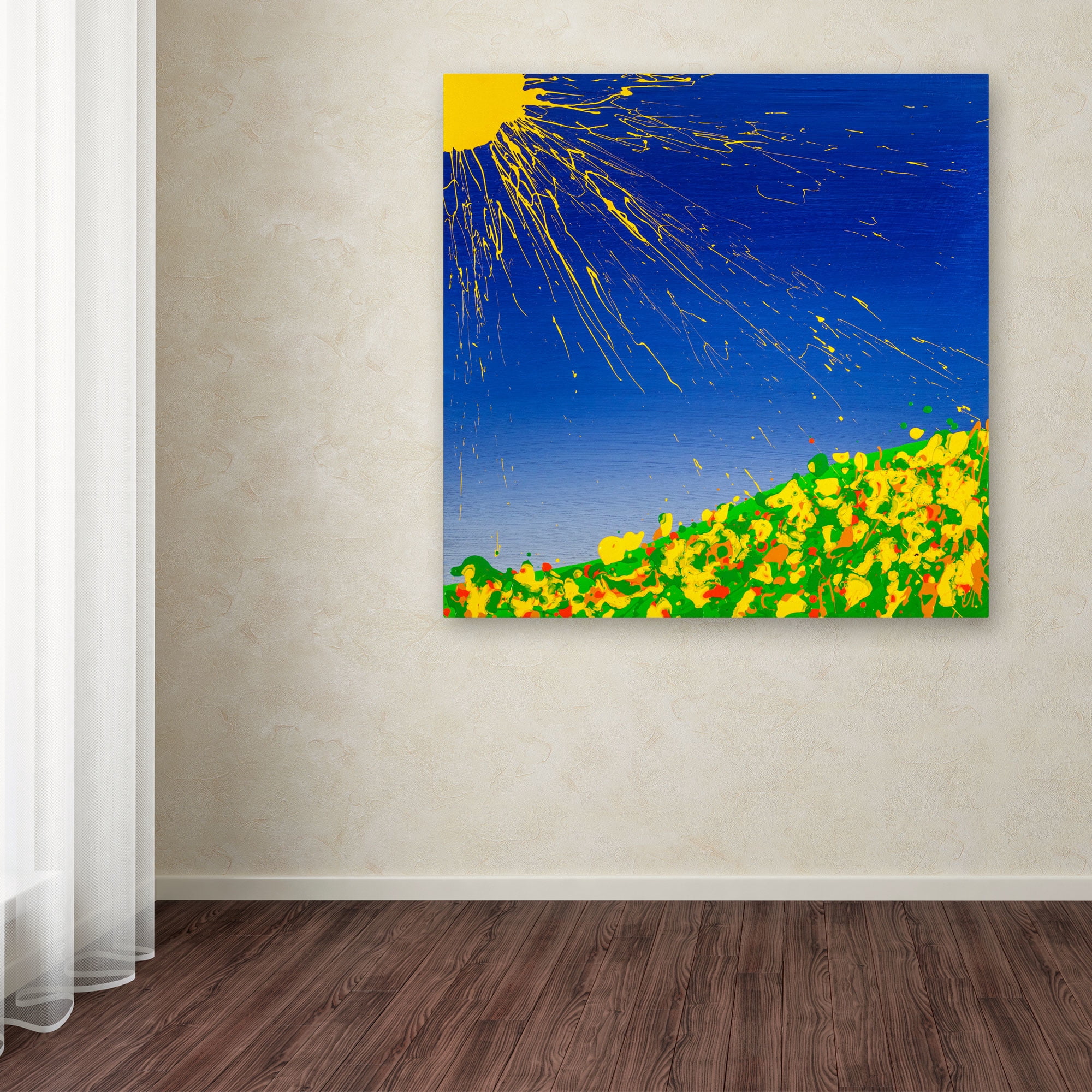 Trademark Fine Art "Sunny Field" Canvas Art by Roderick Stevens