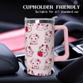 thumbnail image 4 of Strawberry Cow Tumbler With Handle,Cow Print Gifts for Women,Cow Print skinny Tumbler with lid and Straw,Cow Print Coffee Travel Mug Cup Water Bottle,Strawberry Decor,Strawberry Accessories, 4 of 6