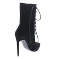 thumbnail image 2 of Womens Satisfied Solid Lace Up Booties, 2 of 2