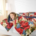 thumbnail image 3 of Manfei Cardinal Bird Blossoms Full Size Comforter Sets,American Flag Bedding Comforter Set,Red Green,Navy Blue Reversible,3pcs,1 Comforter and 2 Pillowcases, 3 of 7