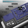 thumbnail image 6 of Compatible with Samsung Galaxy S20 Plus Case,Samsung S20 Plus Case with HD Screen Protector with Slide Camera Cover, 360°Rotation Ring Kickstand [Military Grade] Case for Galaxy S20+ Plus,Blue, 6 of 15