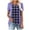 Purple, variant on JTZGDY Womens Fake Two-Piece Plaid Ruched Blouse Sexy V Neck Ruched Pleated Layered T Shirts Summer Loose Flowy Dressy Casual Tunic Tops for Leggings to Hide Belly Blue L