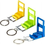 Fuso Multifunction Keychain With Smartphone Stand - Pack of 3 (Yellow, Green, Blue)