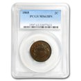 thumbnail image 1 of 1868 Two Cent Piece MS-63 PCGS (Brown), 1 of 3