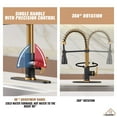 thumbnail image 4 of CASAINC Single-Handle Pull Down Sprayer Kitchen Faucet with Power Clean Multi-Function Spray in Brushed Gold, 4 of 4