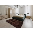 thumbnail image 5 of Ahgly Company Machine Washable Indoor Rectangle Traditional Black Brown Area Rugs, 8' x 12', 5 of 7