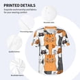 thumbnail image 3 of Hirioo Funny Cats for Men's Baseball T-shirt Shirts Short Sleeve Casual Summer Button Stretch T Shirts,Size S-4XL-X-Large, 3 of 7