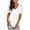 White, variant on VANLOFE V-Neck T-Shirts Blue Blouses for Women Gift for Daughter Women's Lace Short Sleeve V-Neck T-Shirt Loose Casual Summer Tee Tops