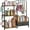 Black, variant on Purse Organizer for Closet, with Bottom Drawer, Extra Large Capacity 3 Tier Handbag Storage Rack for Women, Purse Hanger and Hooks for Bag Organizer, Floor-Standing, Home, Living Room