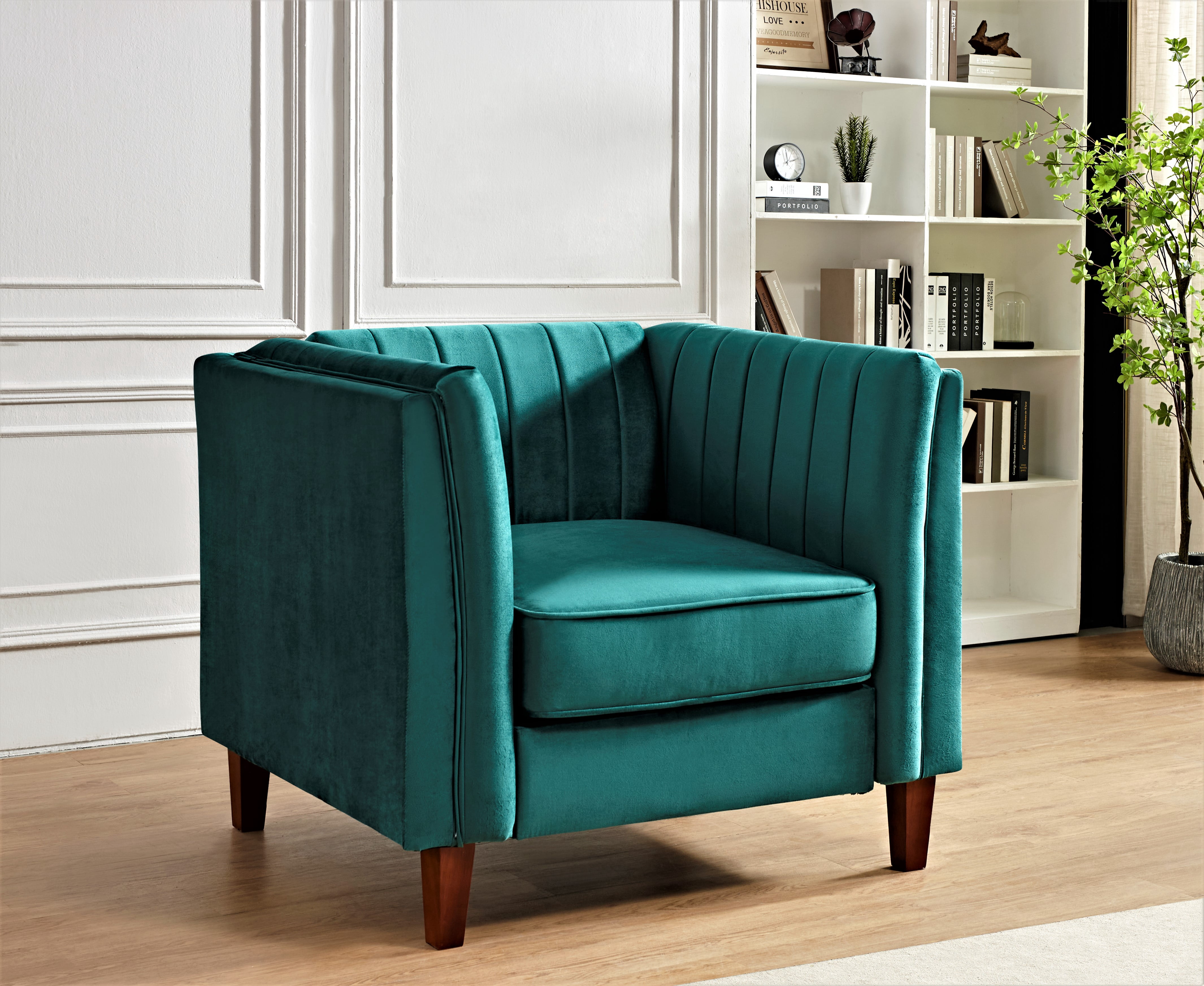 Plainfield Line Tufted Square Design Chair