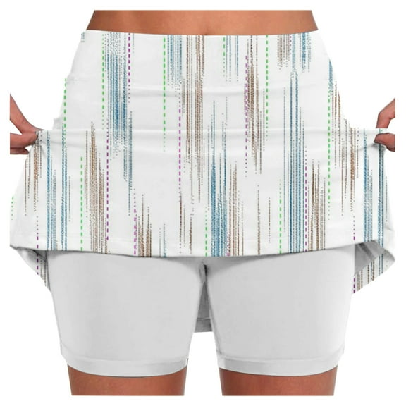 Womens Shorts Skorts High Waist Skirt Sports Skorts New Summer Fashion Casual Summer Jean Shorts with Pockets S-5XL