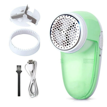 Juslike Lint Remover, Portable Electric Fabric Clothes Furniture Shaver, Sweater Pill Defuzzer, Remove Pills Balls Bobbles from Clothing, Carpet, Curtain, Extra Replacement Blade and (Best Way To Remove Pills From Sweaters)
