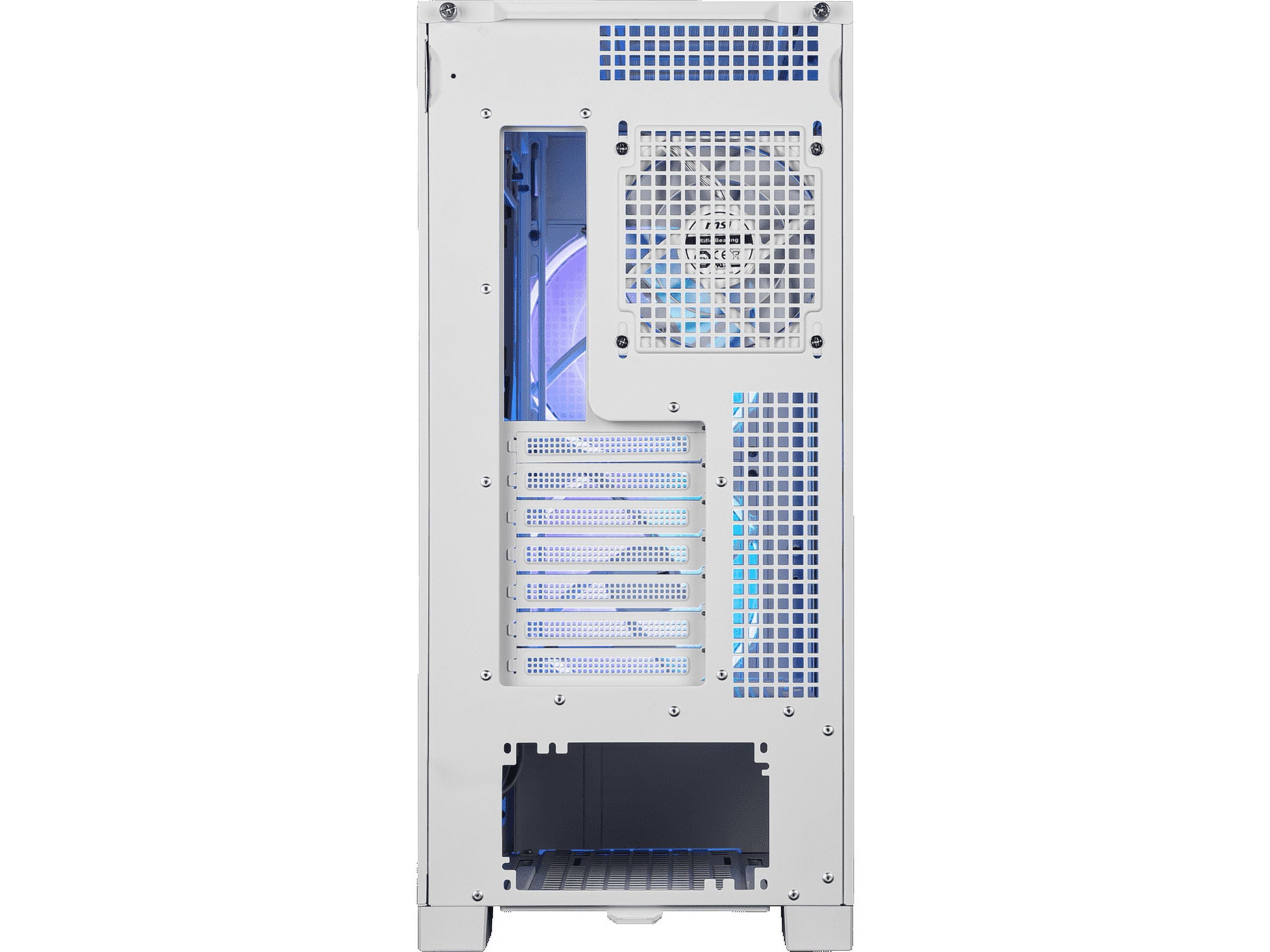 MSI MPG VELOX 300R AIRFLOW PZ WHITE PROJECT ZERO ARGB Mid-Tower Back-connect ATX PC Case - 3X Pre-installed Fans, High Airflow, 5X Removable Dust Filter, White
