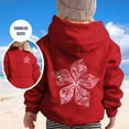 thumbnail image 4 of DGHM Sweat à Capuche à Fermeture à Glissière 4t pour Filles, Mode Punk Décontractée Imprimée à Manches Longues Rouge, 4 of 4