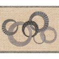thumbnail image 3 of Authentic Hotel and Spa  Turkish Cotton Circles Embroidered Dark Grey Hand Towel, 3 of 3