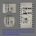 thumbnail image 4 of 4PCS Farmhouse Shower Curtain Set, Home Sweet Home Black and White Buffalo Plaid Floral Wreath Green Plant Leaves Botanical Lemon Fruit Country Rustic Bathroom Decor, Non-Slip Bath Mat, 4 of 7