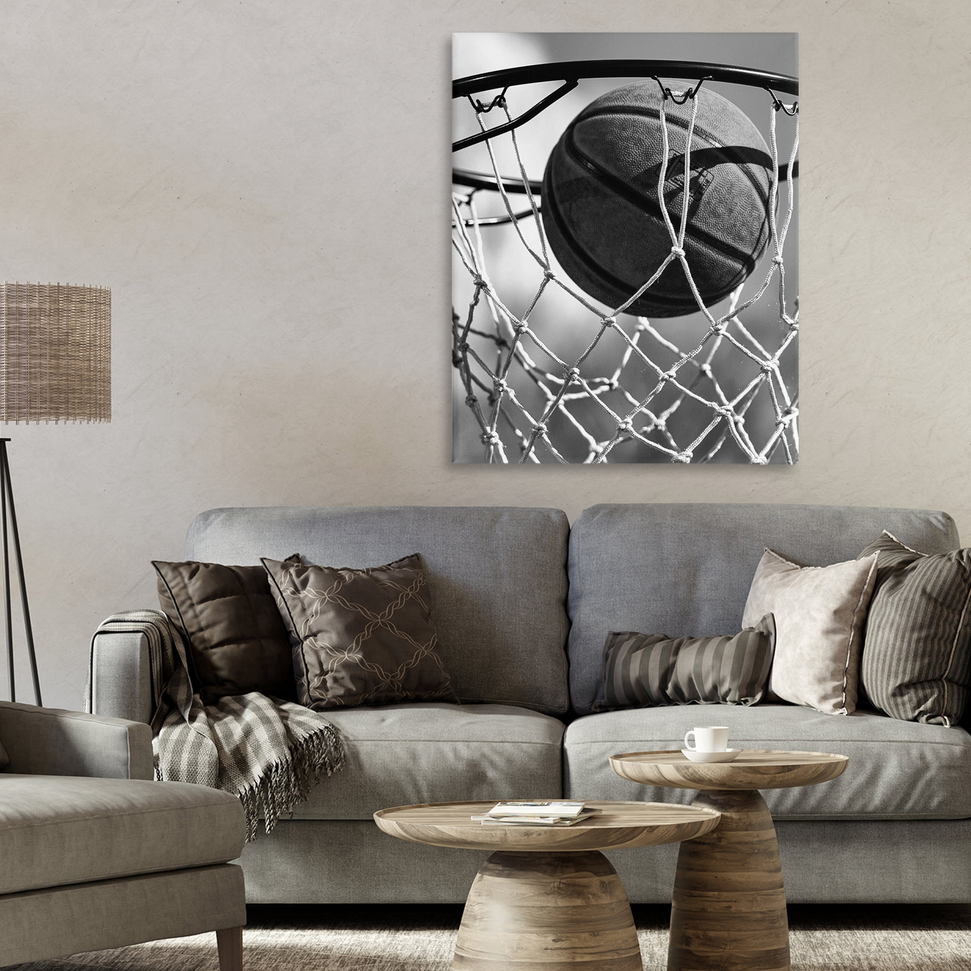 Stupell Industries Winning Basket Shot Canvas Wall Art, design by Marcus Prime