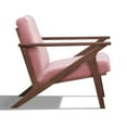 thumbnail image 5 of Omax Decor Zola Solid Wood and Velvet Upholstered Accent Armchair in Blush Pink, 5 of 5