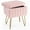 Pink, variant on Gianna Stool Chair with Storage Space,with Non-Slip Feet, for Dressing Room, Bedroom, White