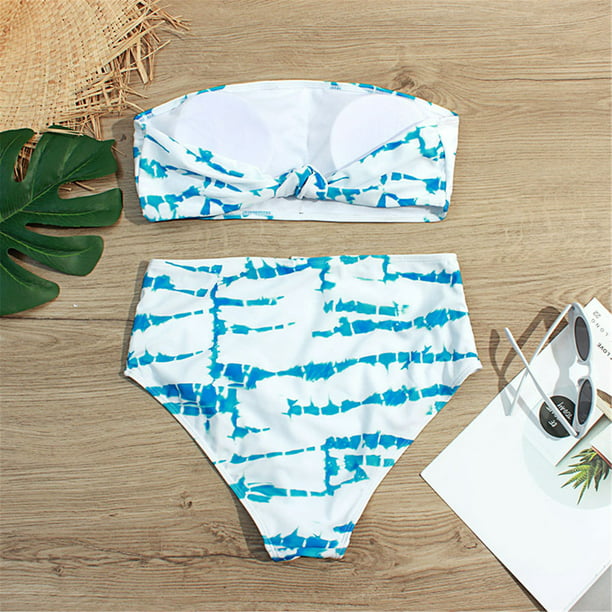 Aayomet Plus Size Bathing Suit for Women Bikini Two-piece Summer Coral  Bikini Women's Swimwears (White, XXL)