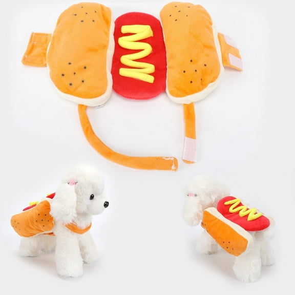 Pet Hot Dog Costume,Dogs Halloween Party Role Play For Small Medium Large Dogs Cats Puppy Funny Dress Up