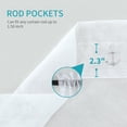 thumbnail image 5 of Anjee 2 Panels Rod Pocket Voile Sheer Curtains, White Polyester Semi Window Drapes with Printed Patterns, 52" x 45", 5 of 9