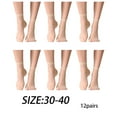 thumbnail image 4 of 12 pares de calcetines altos hasta el tobillo transparentes para mujer, medias color piel, ultrafinas, frescas, transparentes, de seda para mujer, 4 of 6