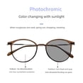 thumbnail image 2 of Gafas de espejo plano anti-luz azul con cambio de color marrón frío retro Adecuado para múltiples escenarios Gafas de miopía, 2 of 5