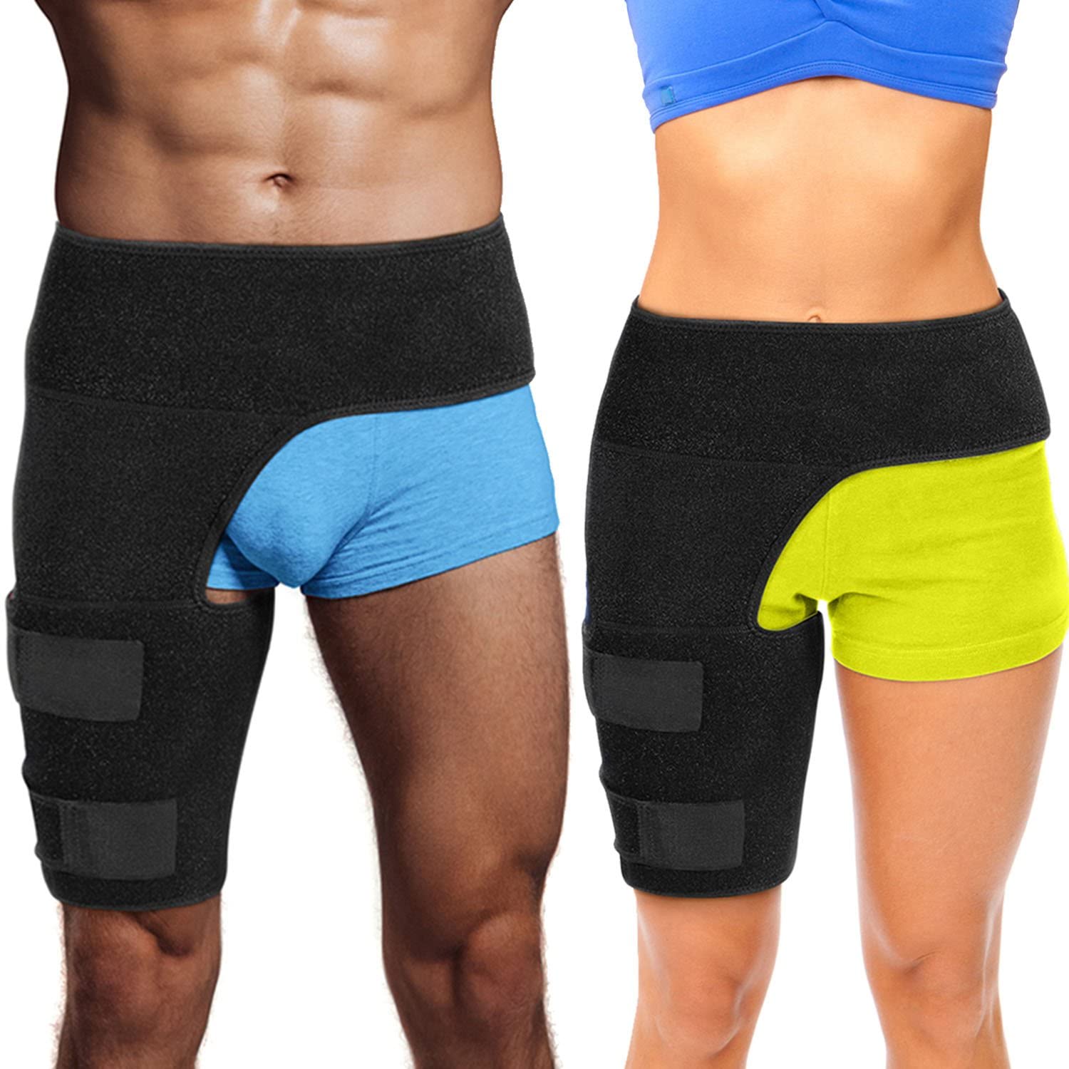 Hip Brace Thigh Compression Sleeve Hamstring Compression Sleeve & Groin Compression Wrap for