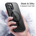 thumbnail image 6 of JETech Magnetic Case for iPhone 12/12 Pro 6.1-Inch Compatible with MagSafe, Shockproof Phone Bumper Cover, Solid Color Matte TPU Frame, Anti-Scratch Clear Back (Black), 6 of 6