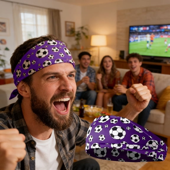 Football Headband 10 Colors,Soccer Sport Headwrap for Game Day,23th Football Day Watching Accessory,Adjustable Comfort Fit,Unisex Sports Fan Accessory,Multipack Gift Option