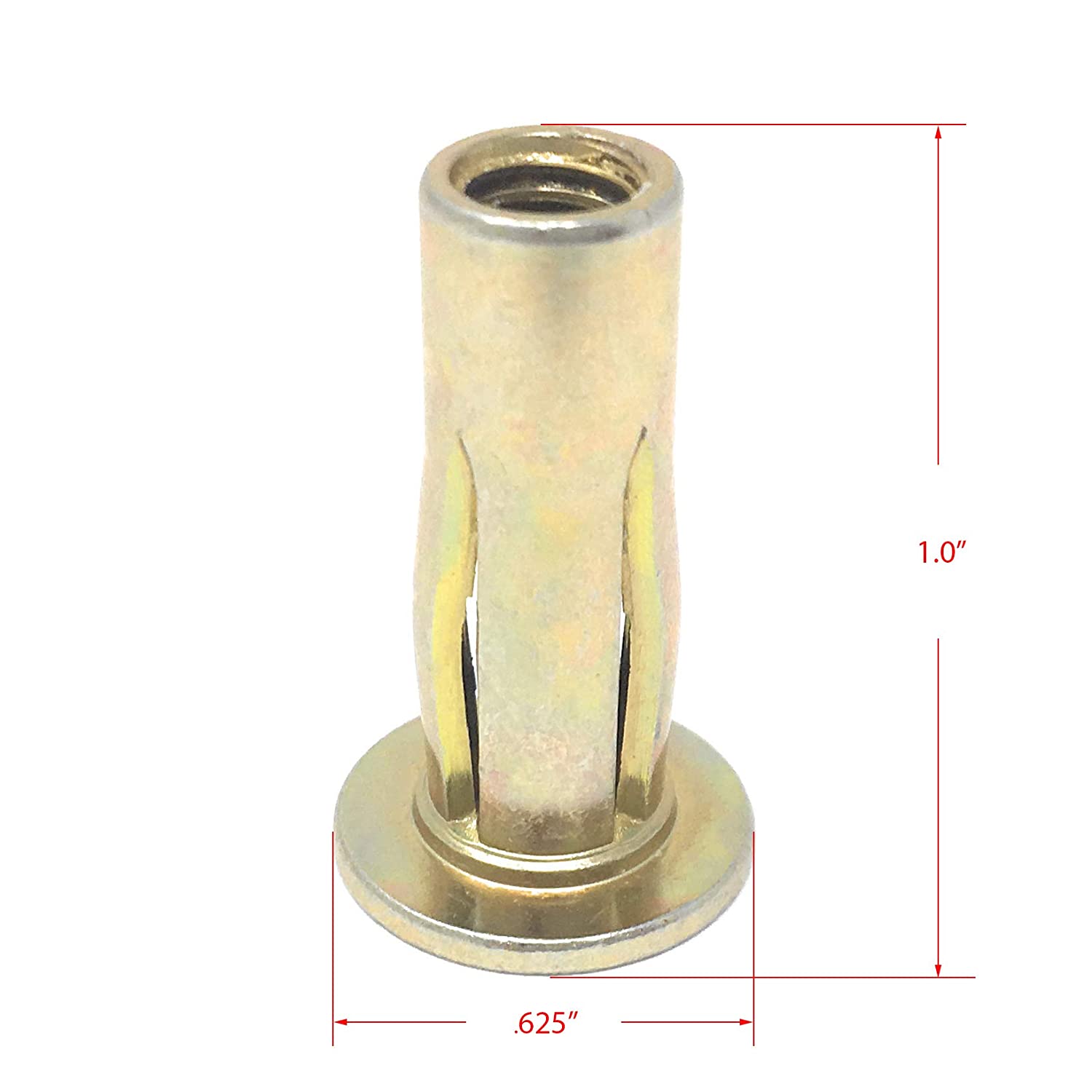 M8 Rivet Threaded Inserts M8 Threaded Insert Rivet Nuts Zinc Plated Carbon Steel Kit 60Pcs M8 ...