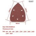 thumbnail image 3 of MYG 10PCS 140*90mm 5 Holes Sandpaper Triangle Sand Discs Pads Power Polishing Tool, 3 of 8