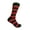 Black with Burgundy, variant on Burgundy(Claret/Sangria/Maroon/Wine) with Gold Yellow Color Mid-calf Stripes(Zebra Stripes) Dress Casual Socks for Men
