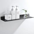 thumbnail image 4 of Percheros de pared de metal, percheros de pared flotantes negros de 30 cm, percheros de pared pequeños, percheros de baño, forma L con roscas y tornillos para decoración, salón,, 4 of 5