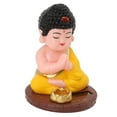 thumbnail image 4 of Estatua de Buda con asentimiento para coche, decoración de monje con panel solar, ideal para el hogar y el coche., 4 of 14