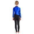 thumbnail image 3 of Rswnyirn Kids Girls Full Body Jumpsuit Gymnastic Ballet Yoga Dance Unitrad Catsuit Blue 6, 3 of 7