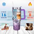 thumbnail image 2 of Butterfly Tumbler with Lid and Straw, Stainless Steel 40oz Tumbler with Handle, Butterfly Travel Coffee Mug Water Bottle, Butterfly Gifts Cups for Women and Girls, 2 of 5