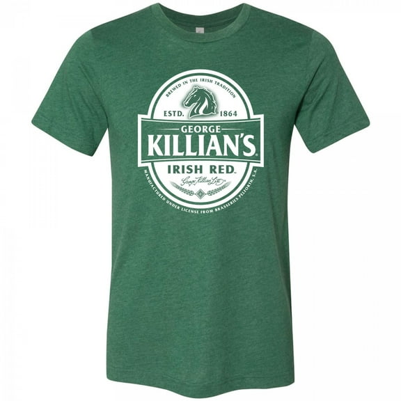 Killians 860175-small Irish Red Label St Patricks T-Shirt for Unisex, Green - Small