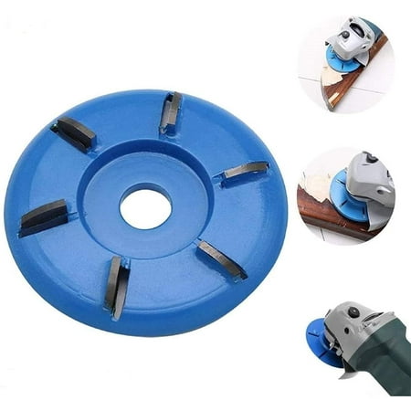 

EIMELI Six Teeth 90mm Wood Carving Disc Milling Cutter Disk Woodworking Tea Tray Engraving Tool for Diameter 16mm Bore Aperture Angle Grinder (Arc Teeth)