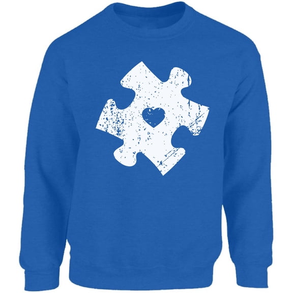 Unisex Crewneck Autism Puzzle Print Sweatshirt S M L XL 2XL 3XL 4XL 5XL Graphic Tee