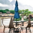 thumbnail image 4 of Gymax 10ft 3 Tier Patio Market Umbrella Aluminum Sunshade Shelter Double Vented Blue, 4 of 9