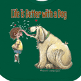 thumbnail image 4 of Inktastic Life is Better with a Dog Boys or Girls Baby Bib, 4 of 4